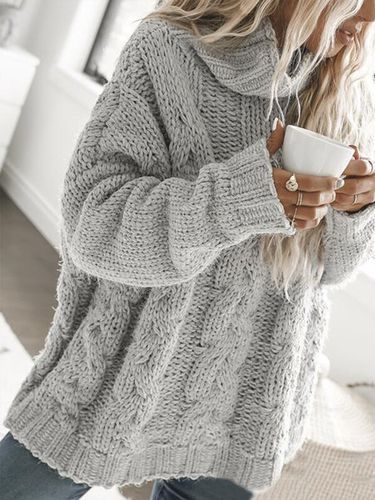 Long Sleeve Turtleneck Sweater - Just Fashion Now - Modalova