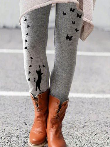 Cotton Butterfly Leggings - Just Fashion Now - Modalova