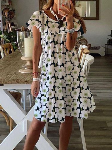 Cotton-Blend Floral Resort Weaving Dress - Modetalente - Modalova