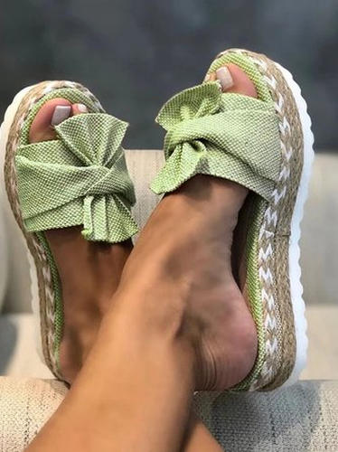 Women Casual Daily Comfy Bowknot Slip On Sandals - Modetalente - Modalova