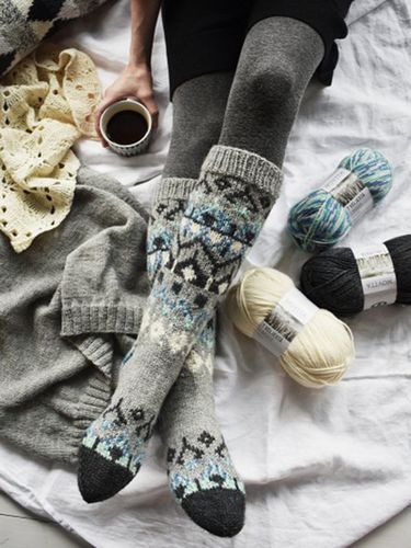 National Wind Braided Warm Socks - Just Fashion Now - Modalova