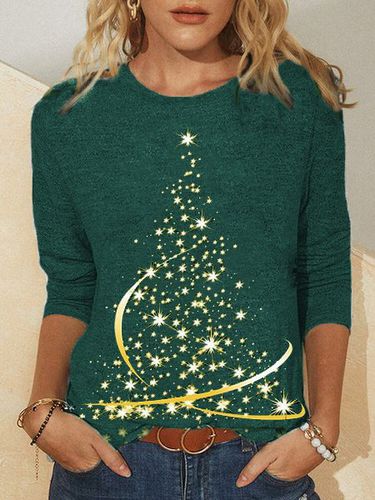 Christmas tree Crew Neck T-shirt - Just Fashion Now - Modalova