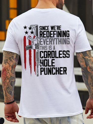 Since We Are Redefining Everything This Is A Cordless Hole Puncher Men's Graphic Novelty T-shirt - Modetalente - Modalova
