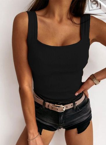 Sexy Skinny Solid Sleeveless Knit Tank - Just Fashion Now - Modalova