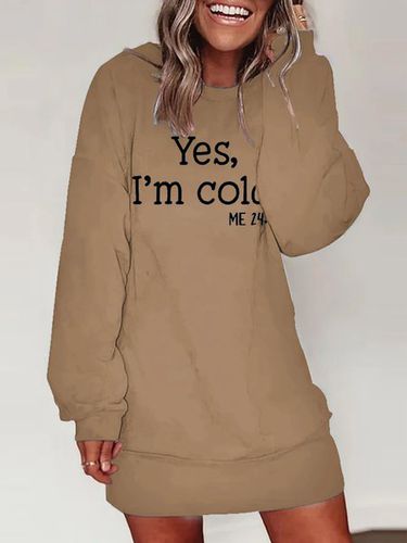 Womens Yes Im Cold Crew Neck Dress - Modetalente - Modalova