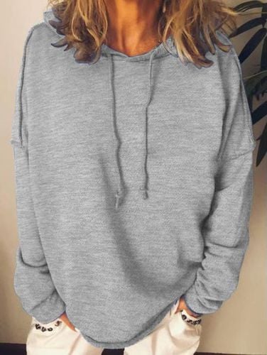 Women Plain Hoodie Regular Casual Sweatshirt - Just Fashion Now - Modalova