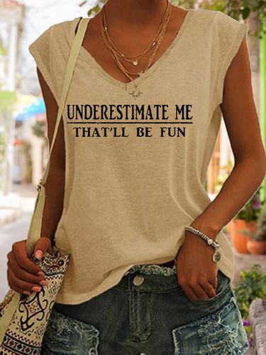 Underestimate Me That'll Be Fun Casual Knit Tank - Just Fashion Now - Modalova