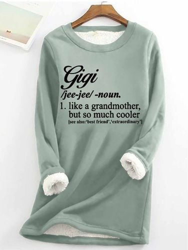 Women's Gigi Like A Grandmother But So Much Cooler Text Letters Loose Simple Sweatshirt - Modetalente - Modalova