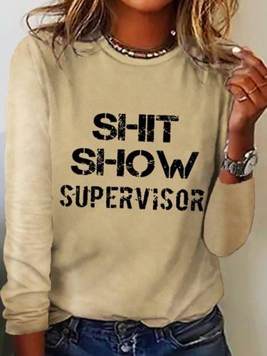 Women's Shit Show Supervisor Simple Long sleeve Top - Just Fashion Now - Modalova