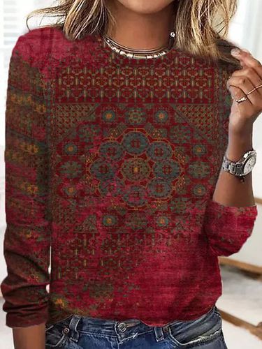 Jersey Casual Ethnic T-Shirt - Modetalente - Modalova