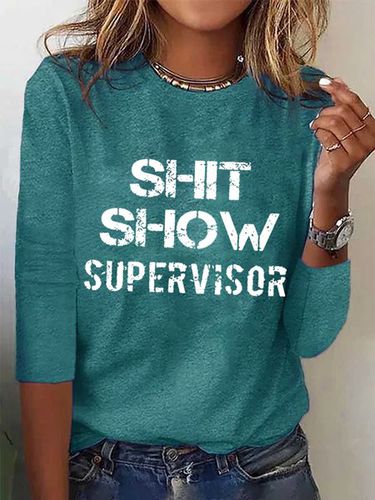 Women's Shit Show Supervisor Simple Long sleeve Top - Just Fashion Now - Modalova