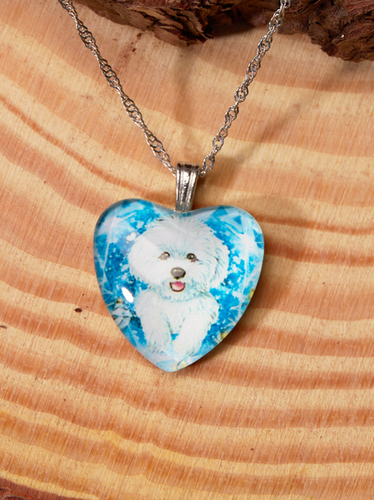 Crystal Animal Dog Necklace - Just Fashion Now - Modalova