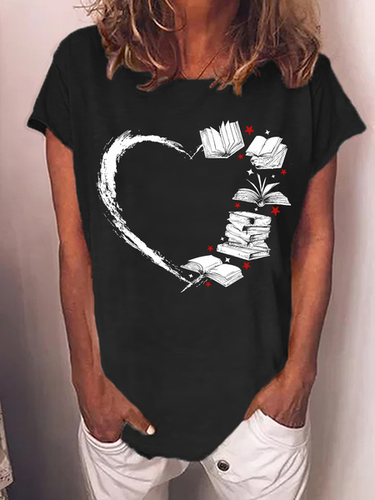 Women's Book Lover Gift Cotton-Blend Casual T-Shirt - Just Fashion Now - Modalova