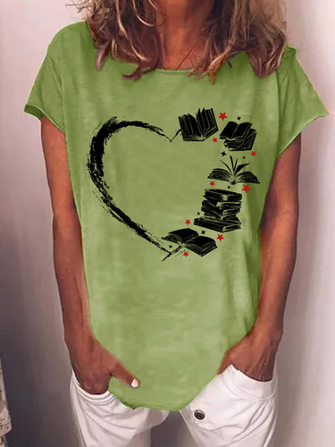 Women's Book Lover Gift Cotton-Blend Casual T-Shirt - Just Fashion Now - Modalova
