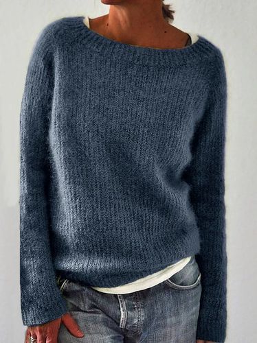 Solid Knitted Sweaters Pullovers Jumpers - Just Fashion Now - Modalova