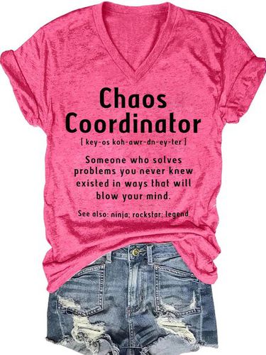 Women's Funny Chaos Coordinator Casual T-Shirt - Just Fashion Now - Modalova