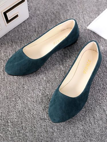 Multi-color Selection Velvet Simple Flat Shoes - Modetalente - Modalova