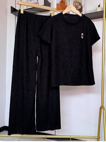 Texture Fabric Homewear Casual Suit - Just Fashion Now UK - Modalova