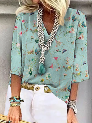 Loose Floral Casual Shirt - Just Fashion Now - Modalova