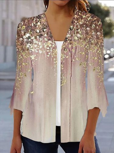 Casual Jersey Shirt Collar Kimono - Just Fashion Now - Modalova
