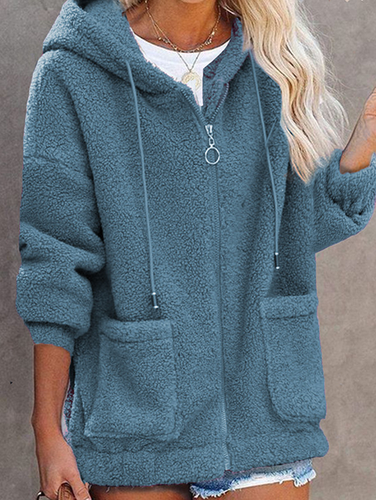 Hoodie Casual Loose Teddy Jacket - Modetalente - Modalova