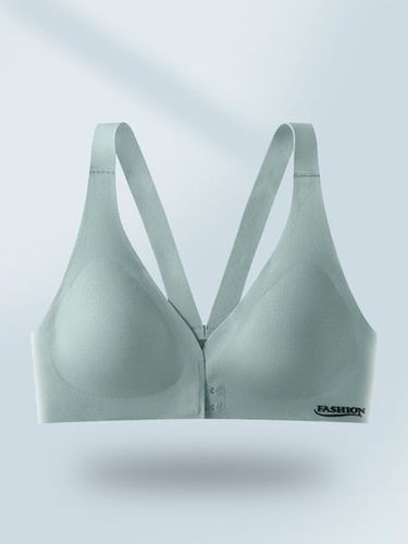 Women's Breathable Sexy Simple Front Button V-Neck Seamless Bra & Bralette - Just Fashion Now - Modalova
