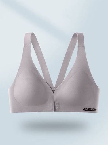 Women's Breathable Sexy Simple Front Button V-Neck Seamless Bra & Bralette - Just Fashion Now - Modalova