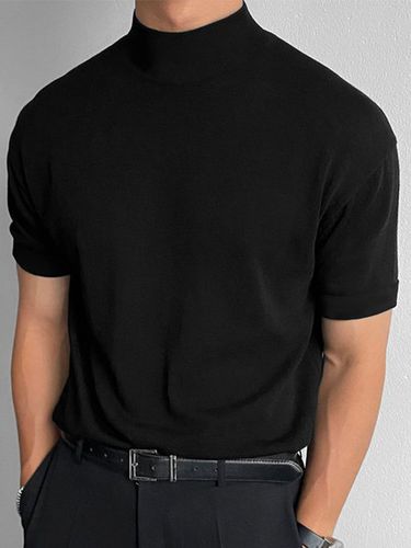 Men's Casual Regular Basic Round Neck Short Sleeve T-Shirt Daily Commuting - Just Fashion Now UK - Modalova