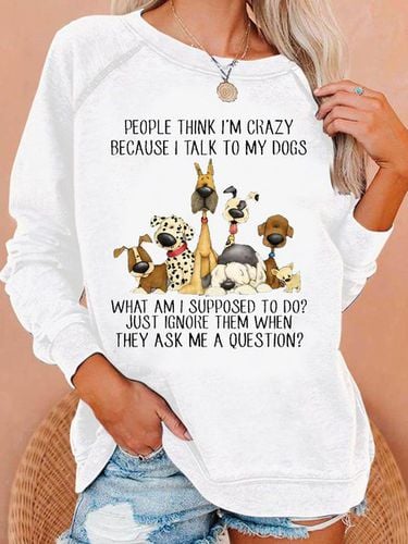 Women's Funny Dog Lover Casual Sweatshirt - Modetalente - Modalova