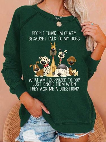 Women's Funny Dog Lover Casual Sweatshirt - Modetalente - Modalova