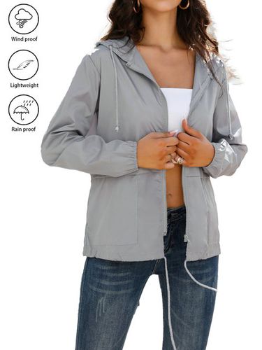 Casual Regular Fit Hoodie Jacket - Just Fashion Now - Modalova