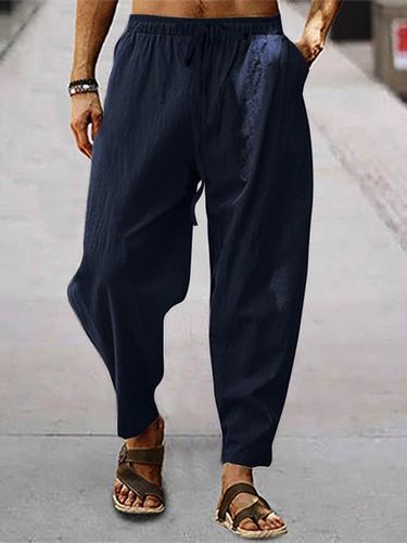 Casual Loose Cotton And Linen Pants - Just Fashion Now UK - Modalova