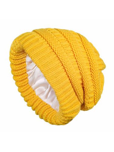 Solid Color Warm and Windproof Knitted Hat - Just Fashion Now UK - Modalova