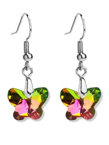 Butterfly Crystal Party Dangle Earrings - Just Fashion Now - Modalova