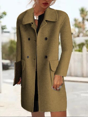 Plain Loose Casual Others Coat - Modetalente - Modalova