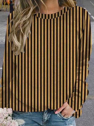 Loose Casual Striped T-Shirt - Just Fashion Now - Modalova