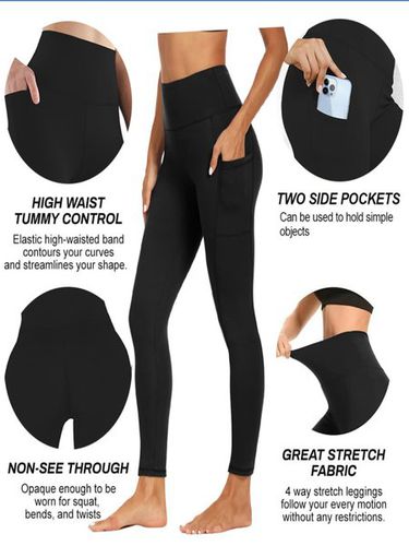 Pockets Plain Tight High Elasticity Casual Legging - Just Fashion Now - Modalova