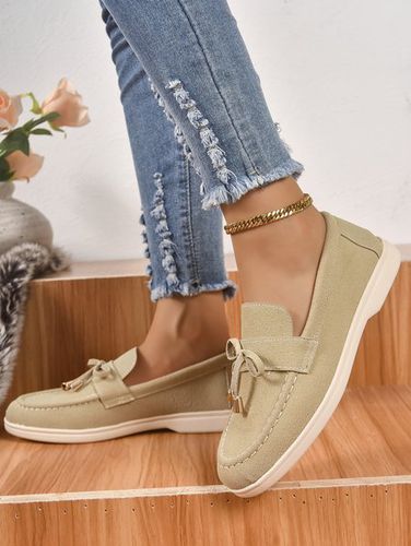 Casual Bowknot Flat Heel Loafers - Just Fashion Now - Modalova