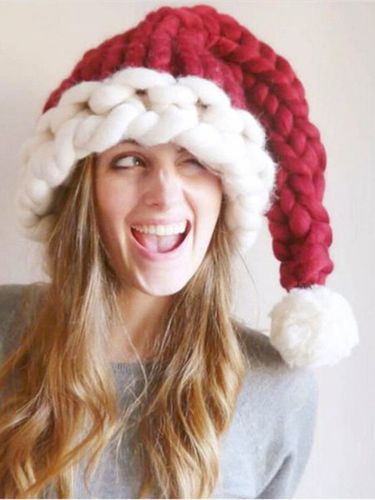 Unisex Braided Christmas Santa Hat - Modetalente - Modalova