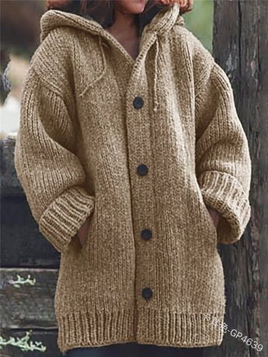 Casual Wool/Knitting Others Loose Cardigan - Modetalente - Modalova
