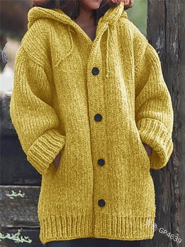 Casual Wool/Knitting Others Loose Cardigan - Modetalente - Modalova