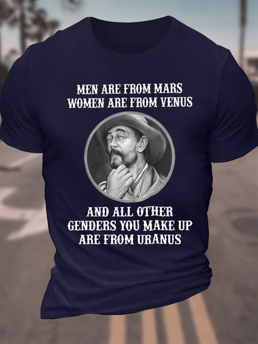 Men Are From Mars Cotton Casual T-Shirt - Modetalente - Modalova