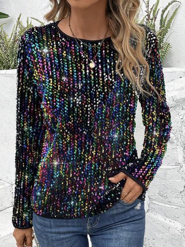 Casual Glitter Sweatshirt - Modetalente - Modalova