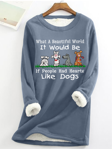 Women's Love Dogs Fleece Casual Sweatshirt - Modetalente - Modalova