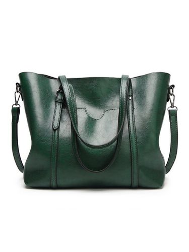 Vintage Large Capacity Zipper Tote Bag Commuting Crossbody Bag - Just Fashion Now - Modalova