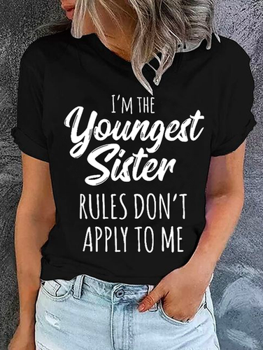 Womens Funny Sister Gift Old Sister Casual Cotton T-Shirt - Modetalente - Modalova