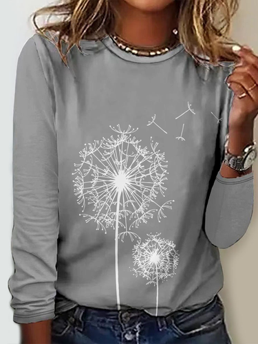 Dandelion Casual Crew Neck Long Sleeve Shirt - Modetalente - Modalova