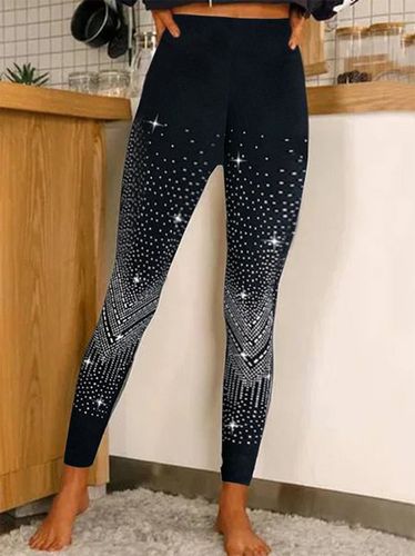 Casual Knitted Hot Drilling Leggings - Just Fashion Now - Modalova