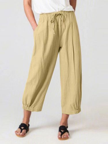 Cotton And Linen Casual Pants - Just Fashion Now - Modalova