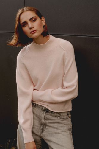 Puff sleeve stand collar cashmere sweater - REPEAT cashmere - Modalova